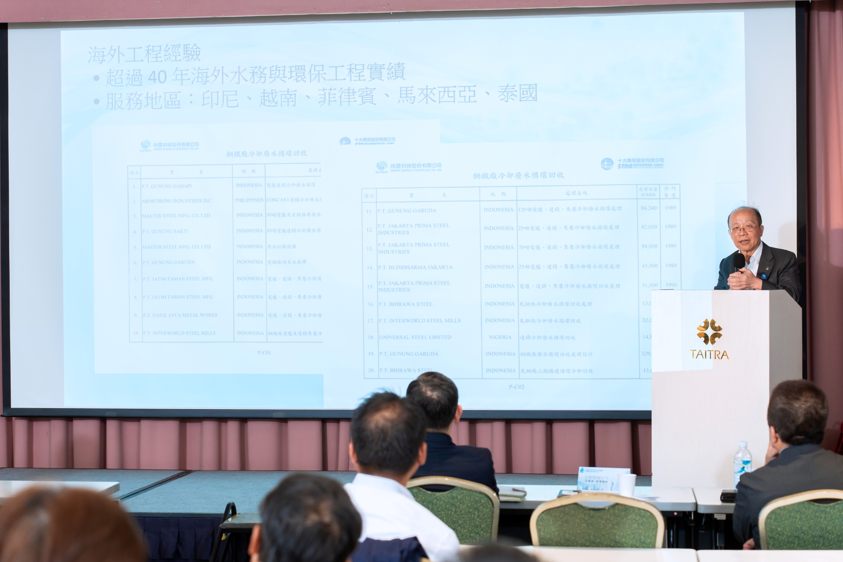 臺灣環保暨資源再生設備工業同業公會白陽泉前理事長分享智慧水務趨勢